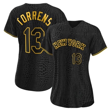 Black Authentic Luis Torrens Women's New York Mets Snake Skin City Jersey