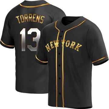 Black Golden Replica Luis Torrens Youth New York Mets Alternate Jersey