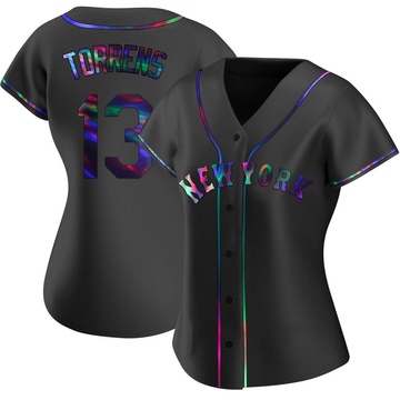 Black Holographic Replica Luis Torrens Women's New York Mets Alternate Jersey