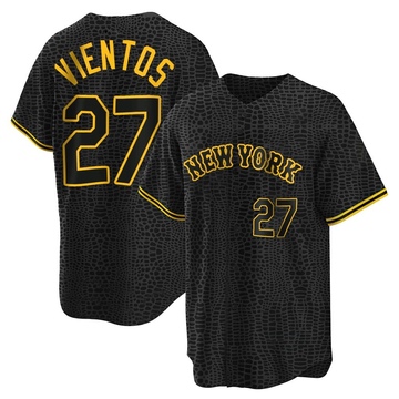 Black Replica Mark Vientos Youth New York Mets Snake Skin City Jersey