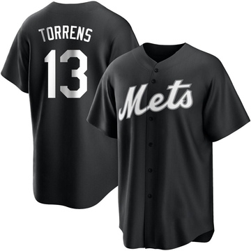 Black/White Replica Luis Torrens Youth New York Mets Jersey