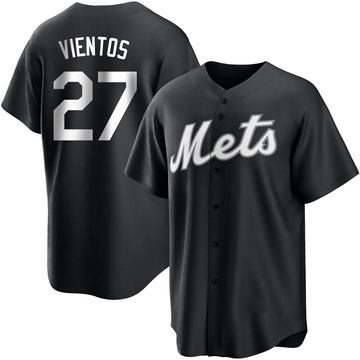 Black/White Replica Mark Vientos Men's New York Mets Jersey