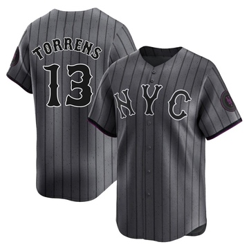 Limited Luis Torrens Men's New York Mets Graphite 2024 City Connect Jersey