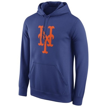 Royal Men's New York Mets Logo Performance Pullover Hoodie -