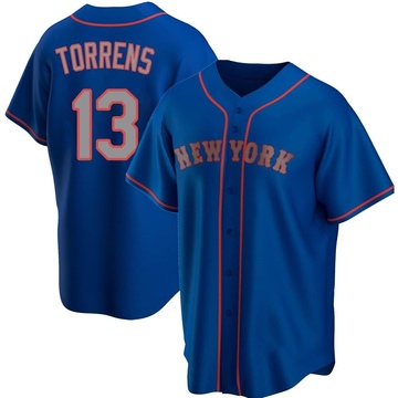 Royal Replica Luis Torrens Men's New York Mets Alternate Road Jersey