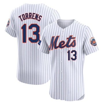 White Elite Luis Torrens Men's New York Mets Home Patch Jersey