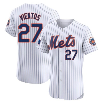 White Elite Mark Vientos Men's New York Mets Home Patch Jersey