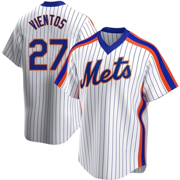 White Replica Mark Vientos Men's New York Mets Home Cooperstown Collection Jersey